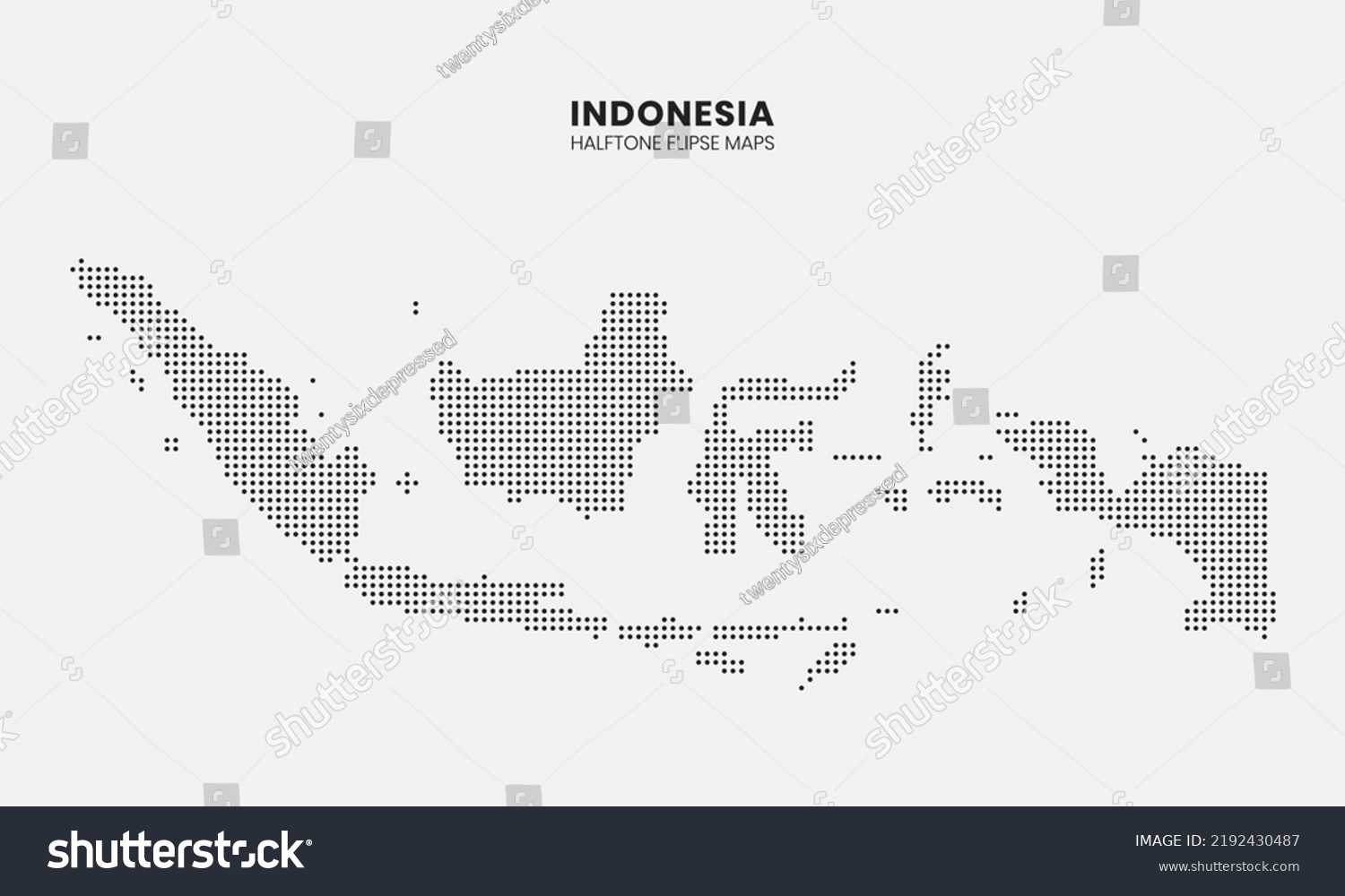 Dotted Map Indonesia Dotted Map Vector Stock Vector (Royalty Free ...