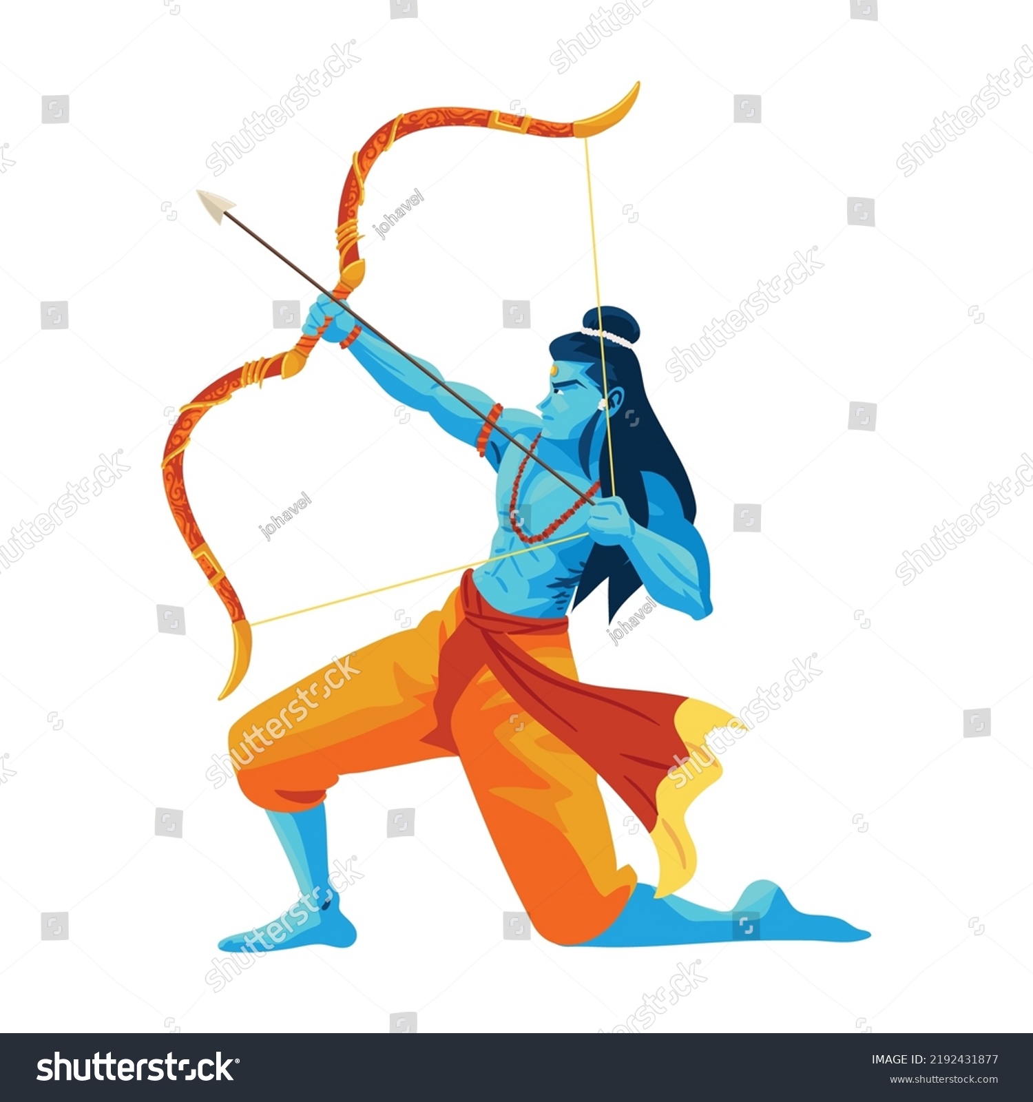 God Lord Rama Icon Isolated Stock Vector (Royalty Free) 2192431877 ...