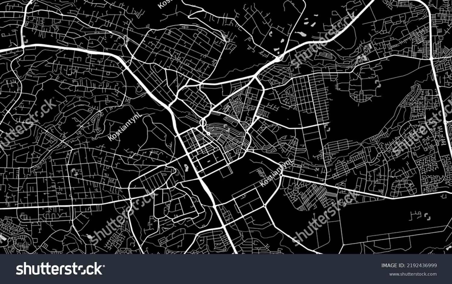 Vector Map Nairobi City Urban Grayscale Stock Vector Royalty Free   Stock Vector Vector Map Of Nairobi City Urban Grayscale Poster Road Map Image With Metropolitan City Area View 2192436999 