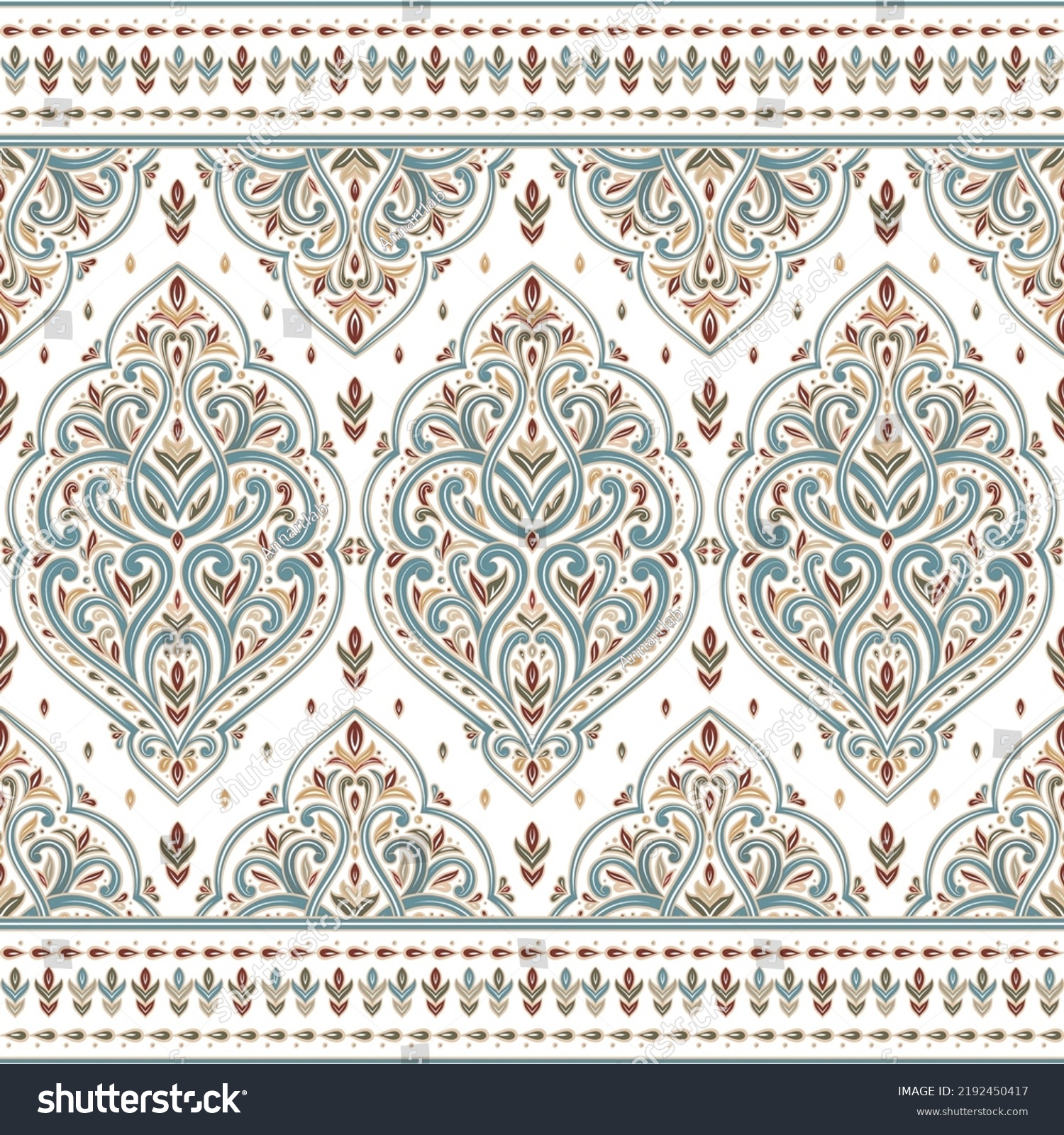 Seamless Pattern Mandala Ornament Traditional Arabic Stock Vector ...