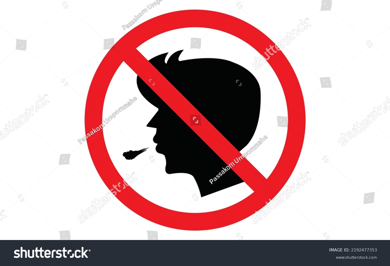 No Spitting Sign Isolated On White Stock Vector (Royalty Free ...