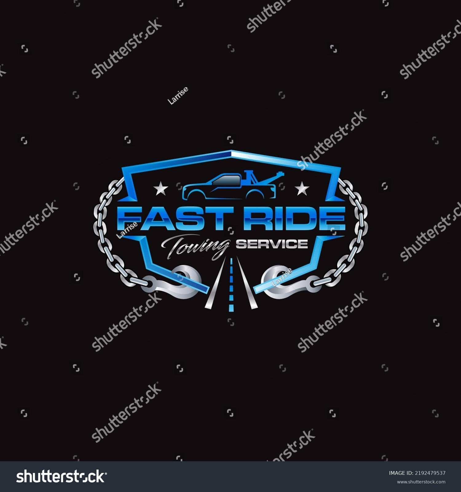 Illustration Vector Graphic Towing Truck Service Stock Vector (Royalty ...