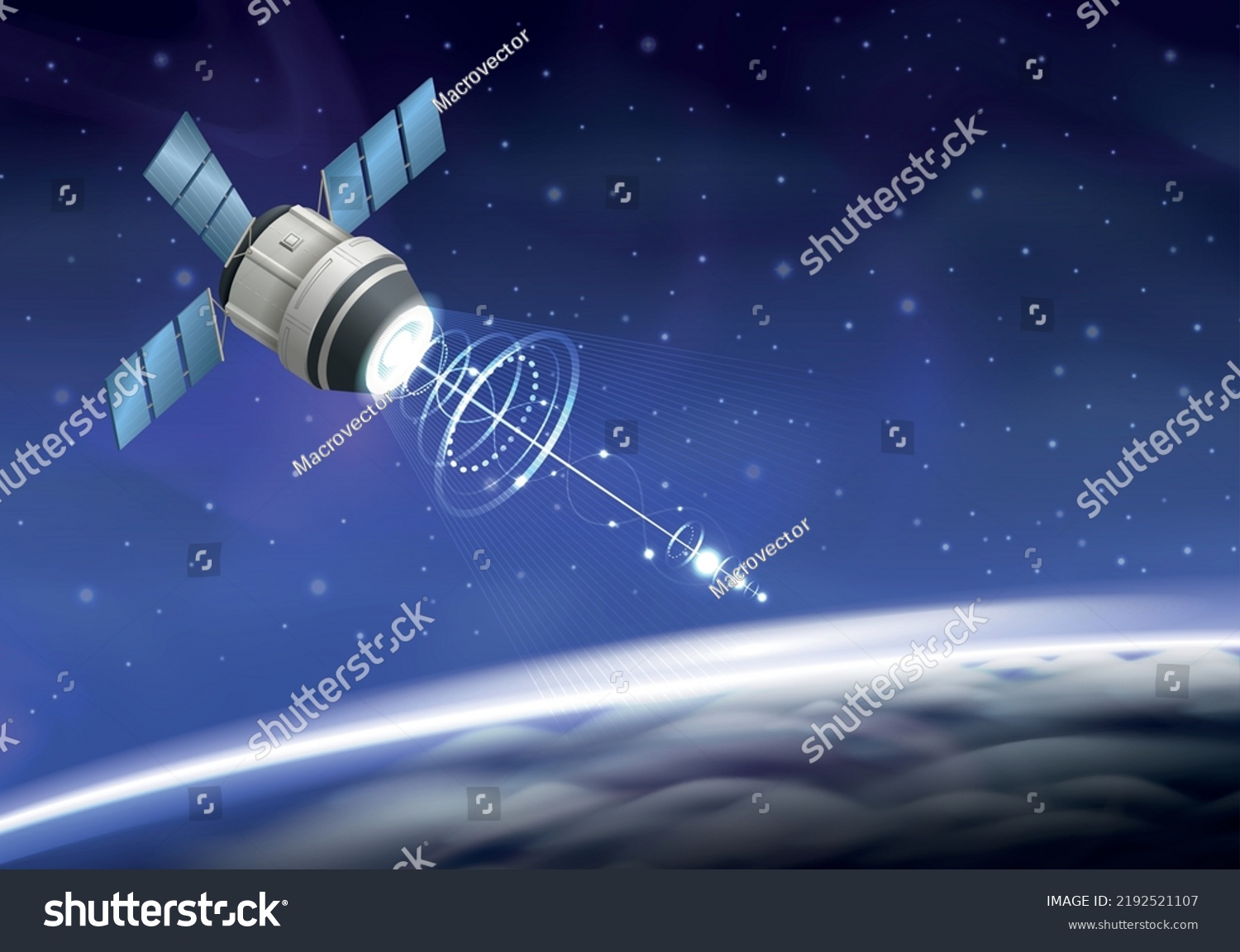 Rocket Spacecraft Launch Realistic Composition View Stock Vector ...