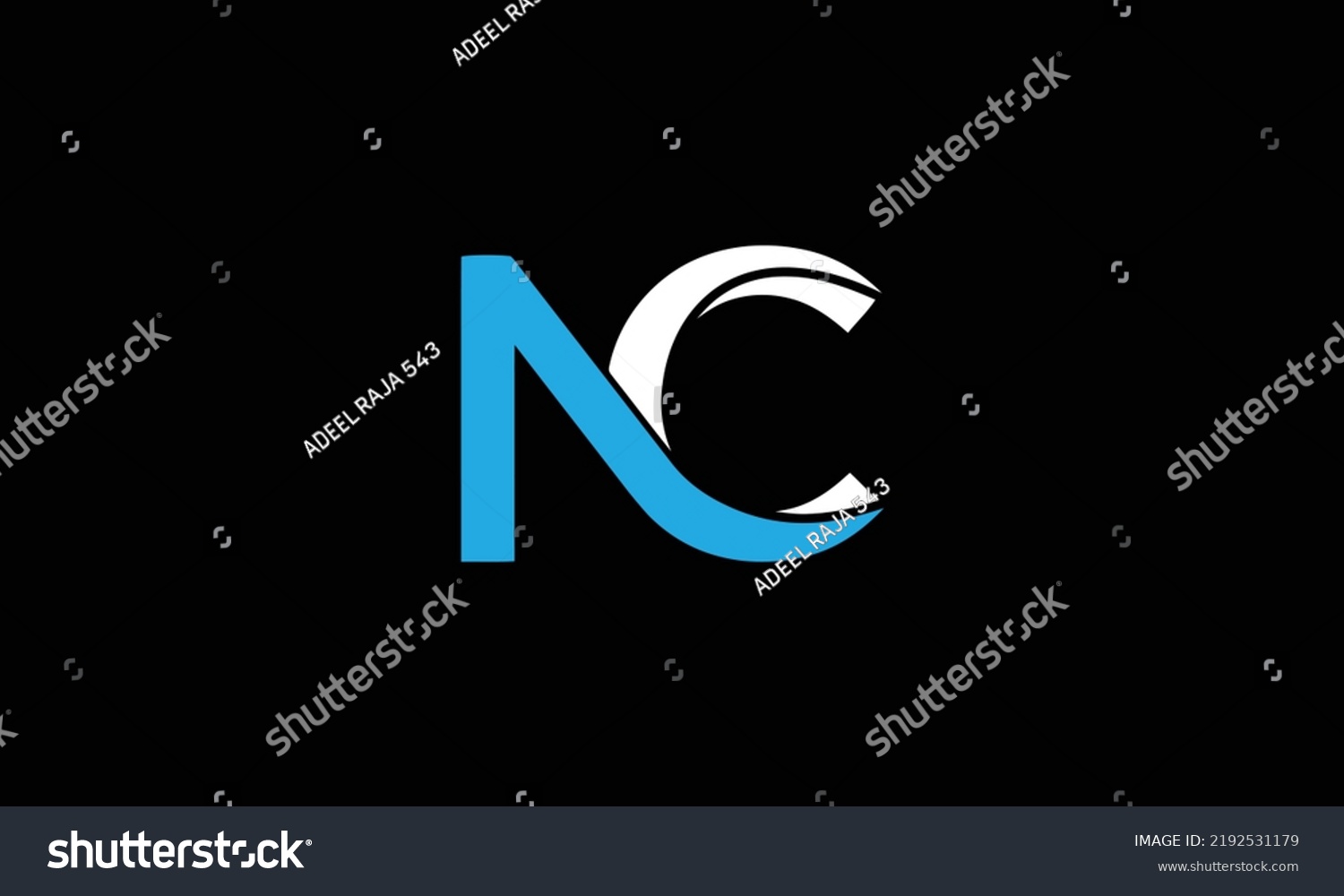 Alphabet Letter Icon Symbol Nc Stock Vector (Royalty Free) 2192531179 ...