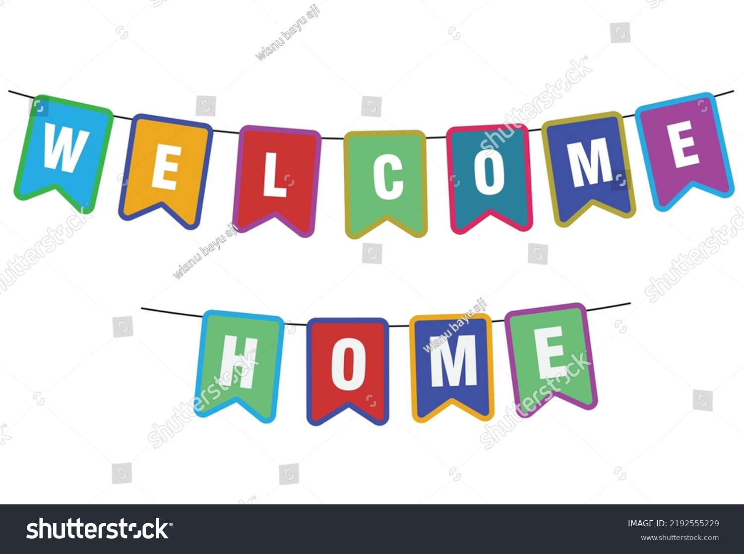 Welcome Home Flags Vector Design Stock Vector (Royalty Free) 2192555229 ...