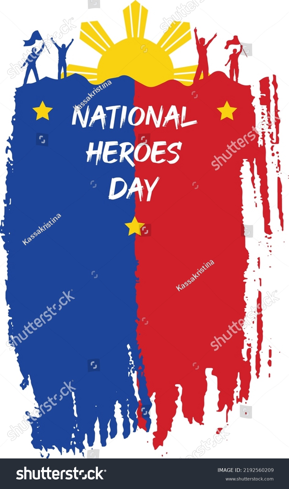 National Heroes Day Philippines National Flag Stock Vector (Royalty