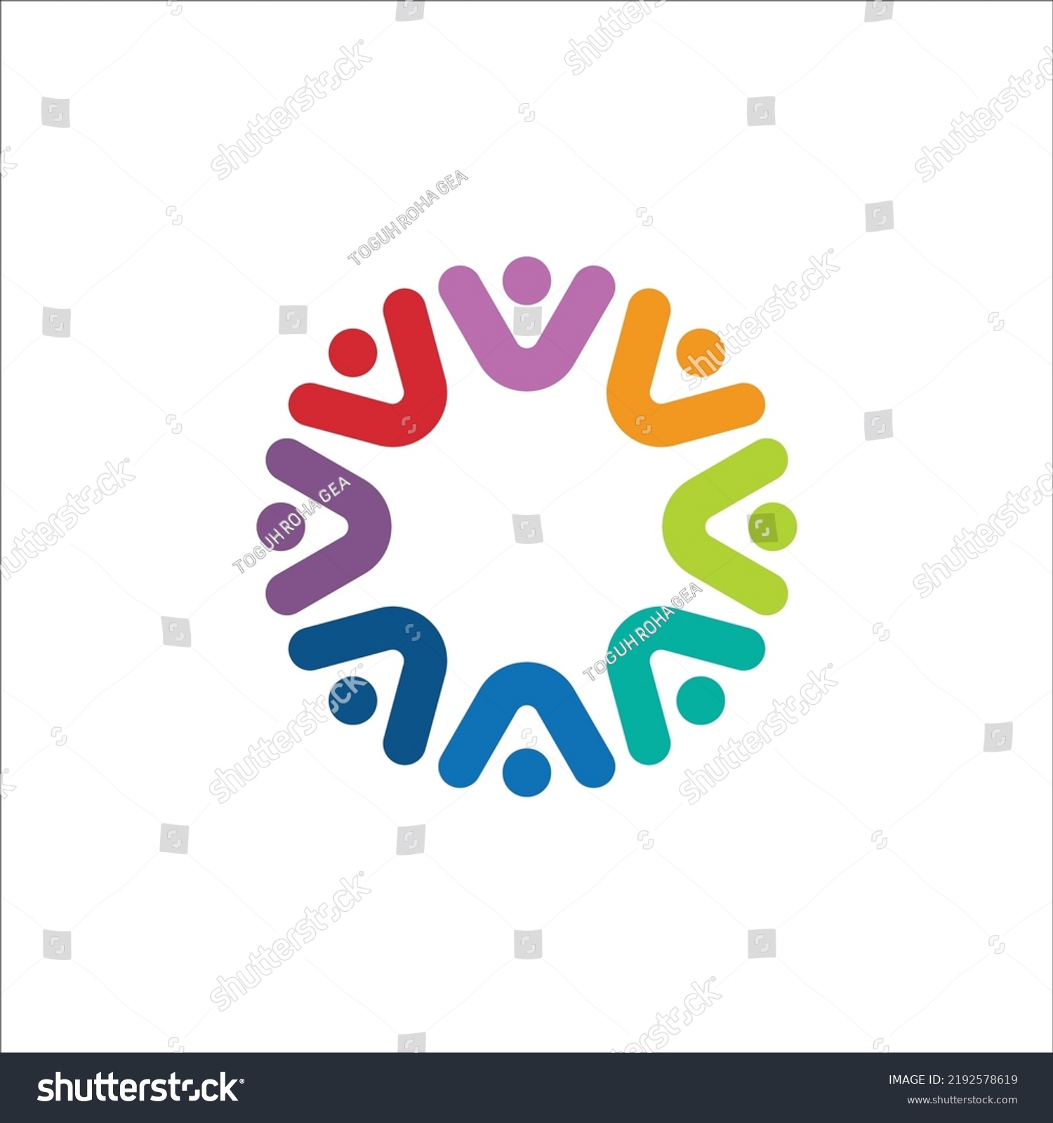 Human Symbol Raising Hands Together Stock Vector (Royalty Free ...