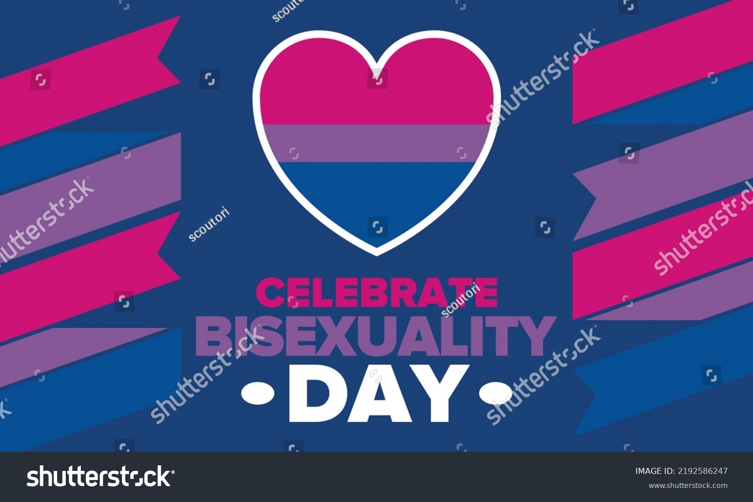 Celebrate Bisexuality Day Bisexual Pride Bi Stock Vector Royalty Free