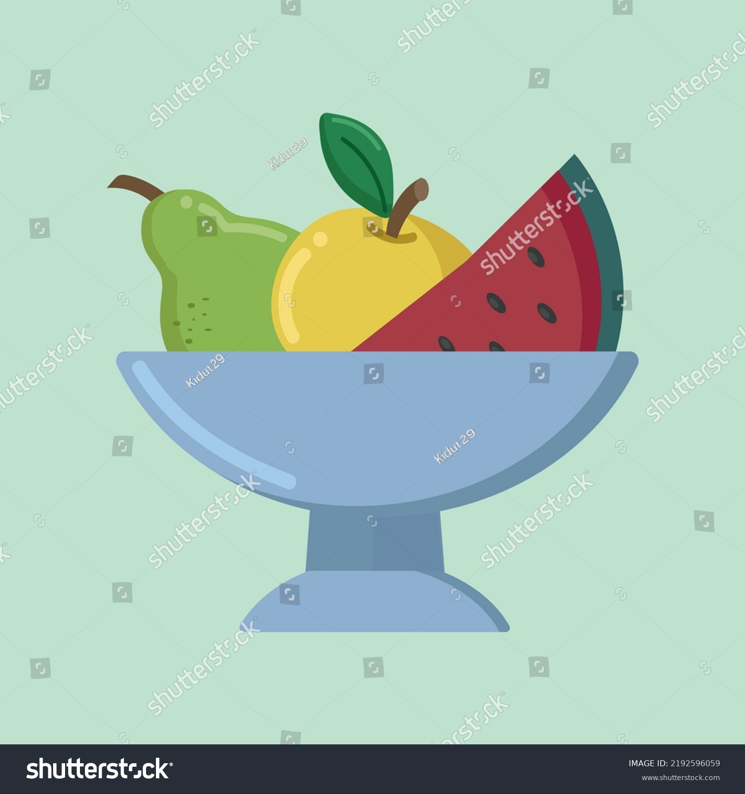 Vector Fruit Bowl Clip Clipart Stock Vector (Royalty Free) 2192596059 ...