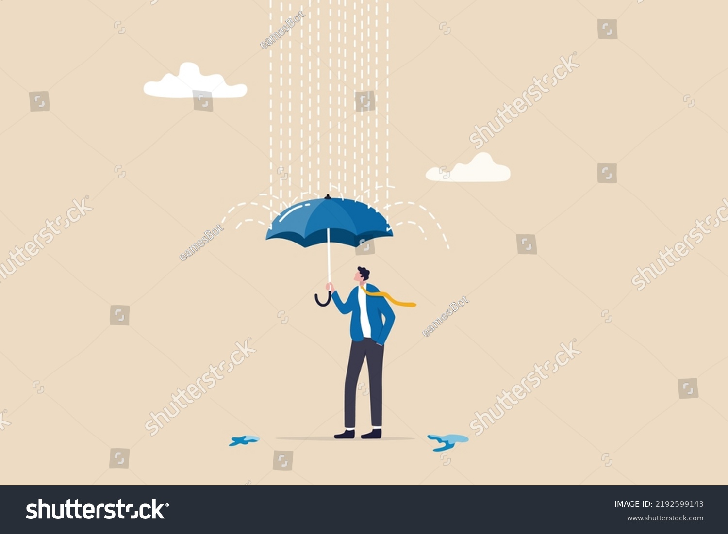 Dealing Bad Luck Problem Depression Protect Stock Vector (Royalty Free ...