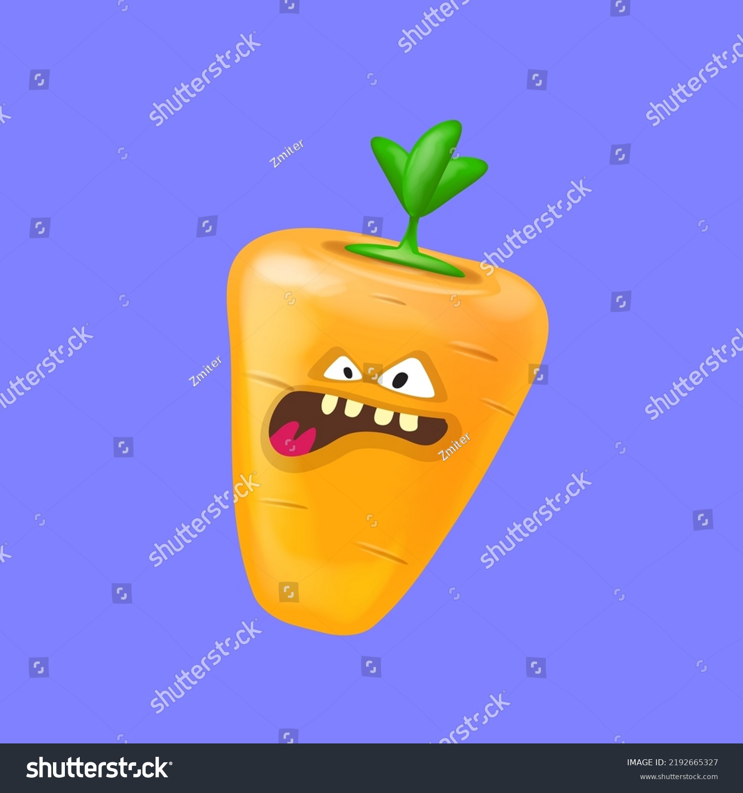 Cute Smiling Carrot Character Isolated On Stock Vector Royalty Free