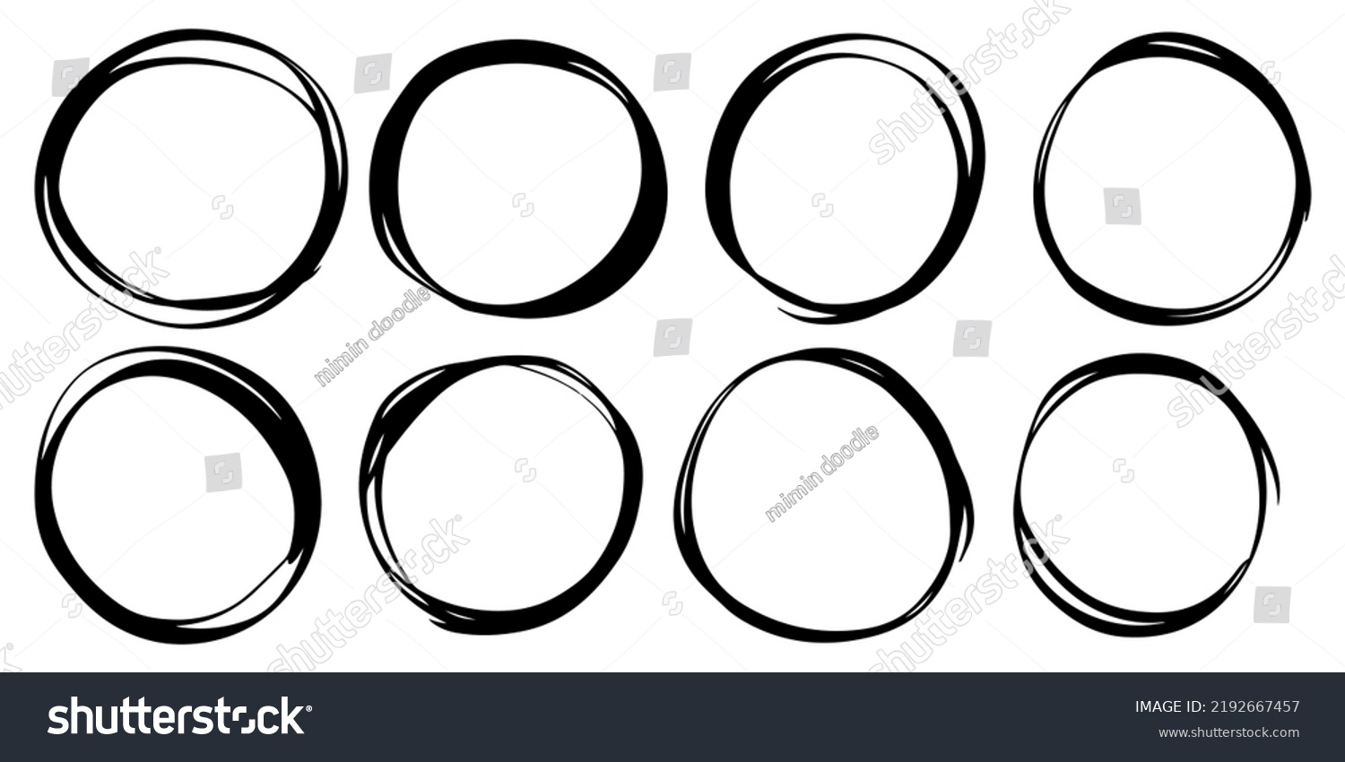 Hand Drawn Cartoon Circle Line Vector Stock Vector (Royalty Free ...