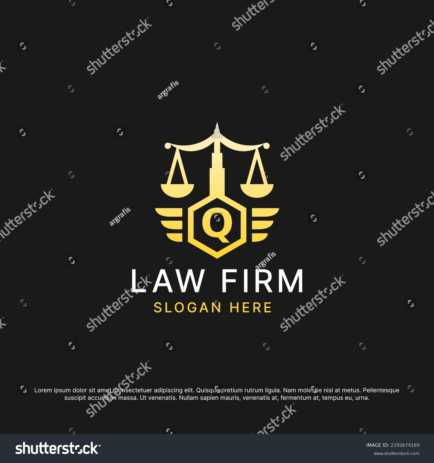 Logo Themplate Law Firm Initial Alphabet Stock Vector (Royalty Free ...