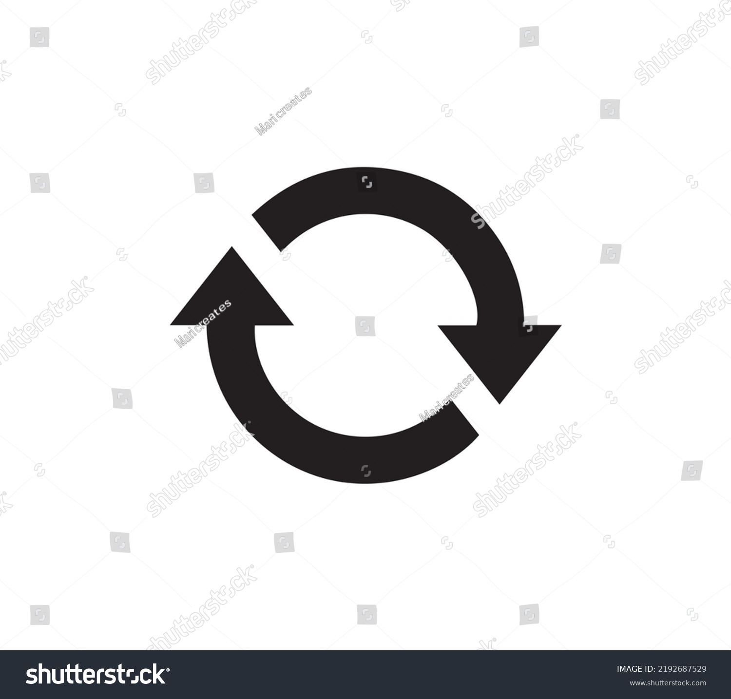 Flat Icon Cyclic Rotation Recycling Recurrence Stock Vector (Royalty ...