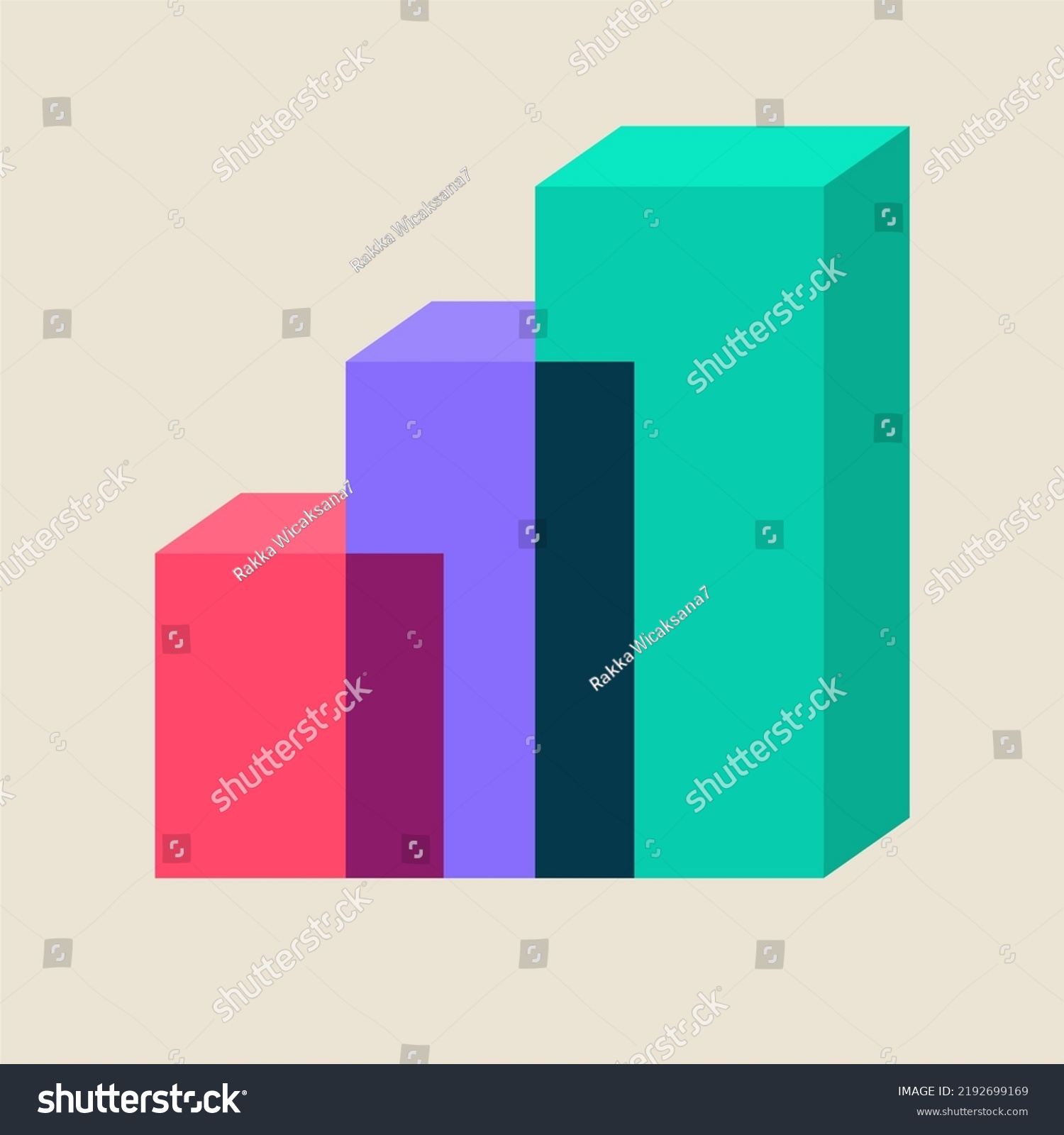 3d Box Chart Vector Template Stock Vector (Royalty Free) 2192699169