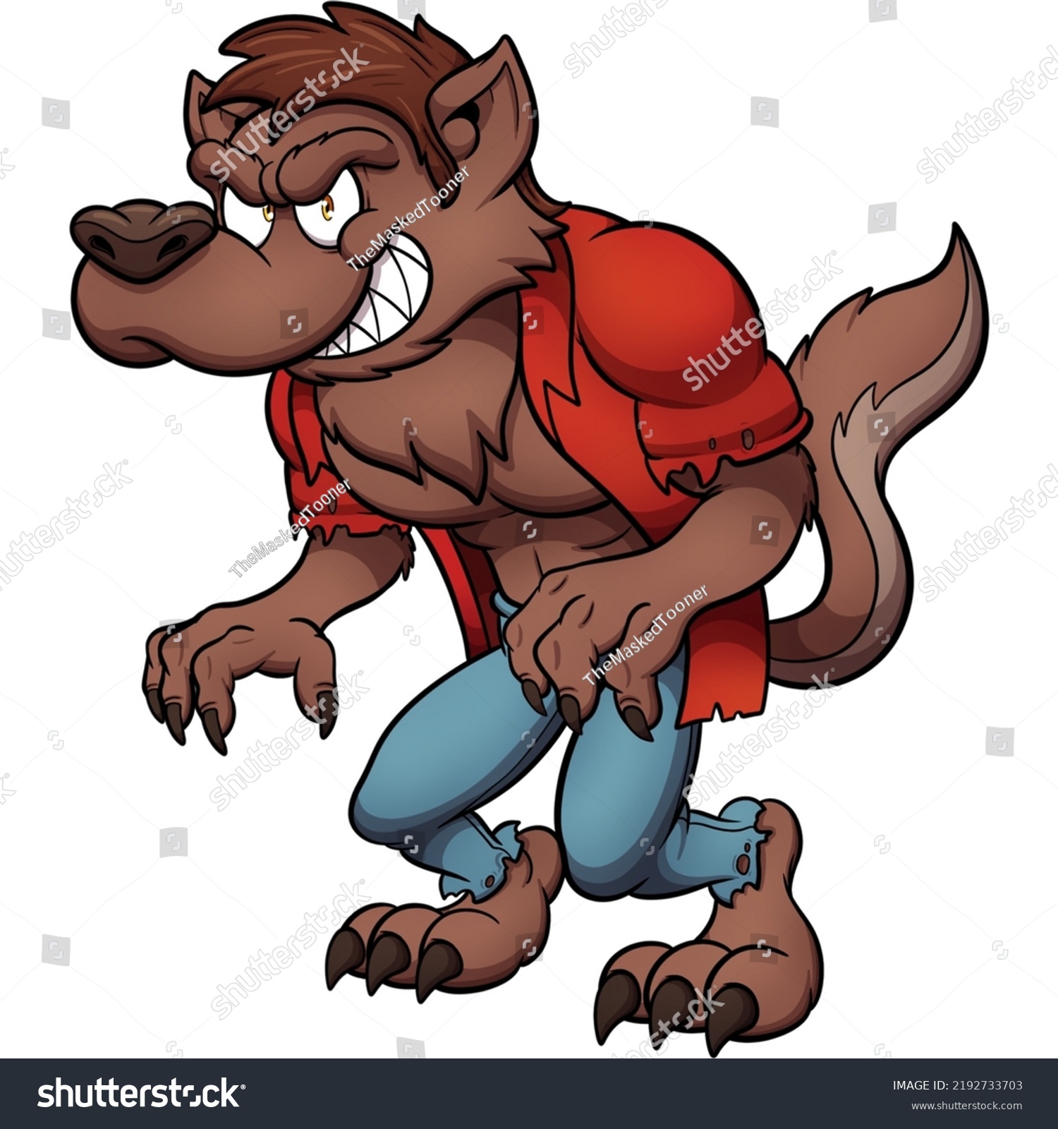 Werewolf Vector Clip Art Illustration Simple Stock Vector (Royalty Free ...