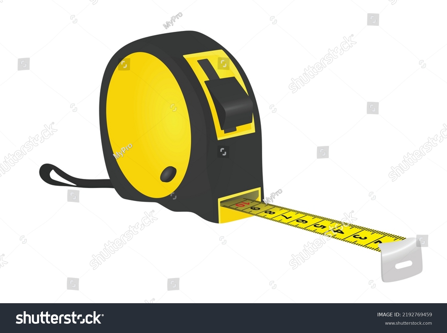 Black Measure Tape Vector Illustration Stock Vector (Royalty Free ...