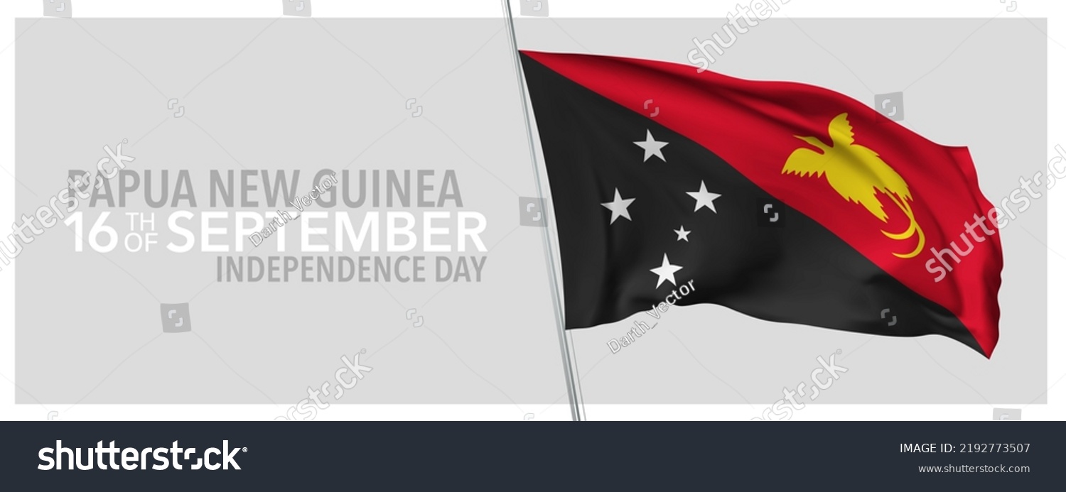 Papua New Guinea Happy Independence Day Stock Vector (Royalty Free ...