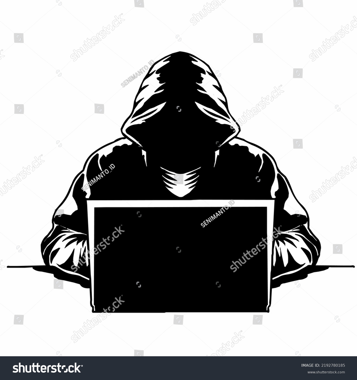 Illustration Hacker Computer Laptop Stock Vector (Royalty Free ...