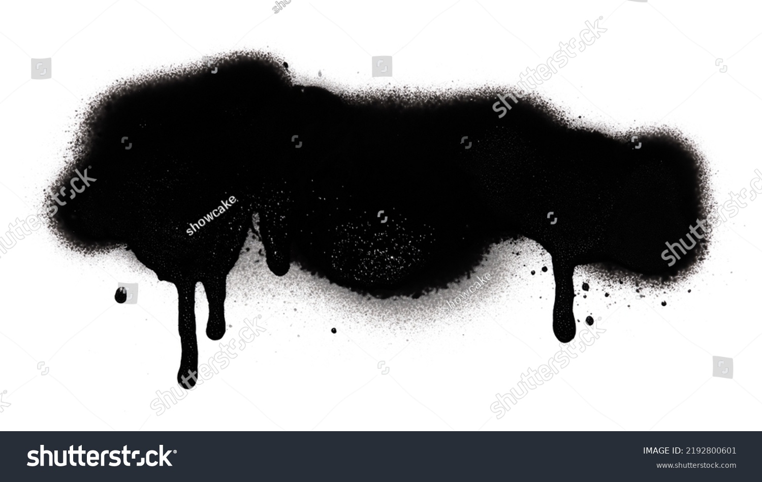 Black Color Spray Paint Graffiti Design Stock Photo 2192800601 