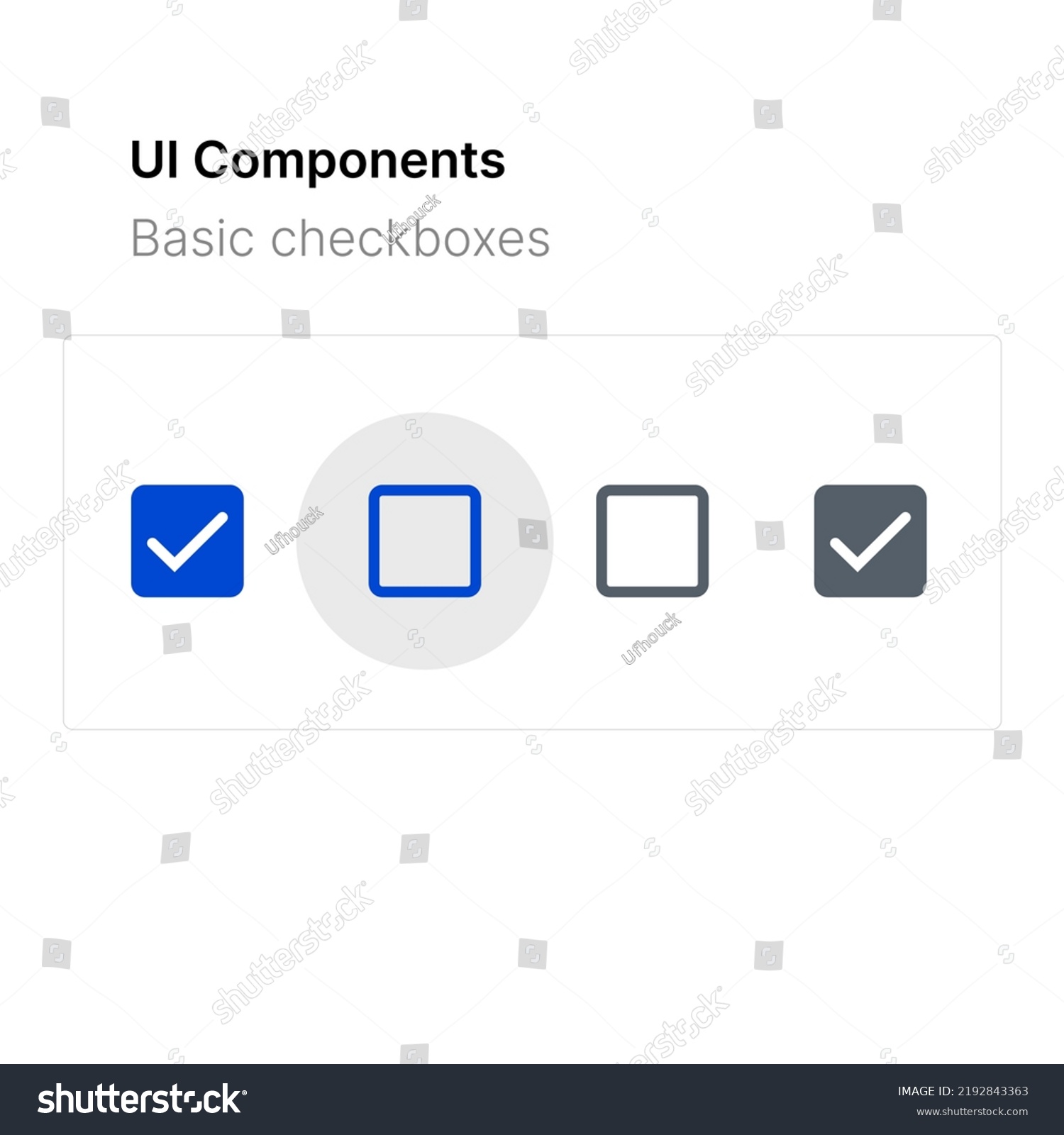 Basic Modern Checkboxes Ui Components Stock Vector (Royalty Free ...