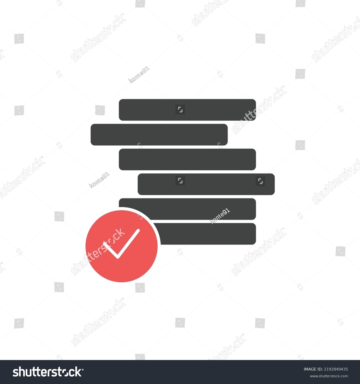 Bank Check Icons Symbol Vector Elements Stock Vector Royalty Free 2192849435 Shutterstock 5127