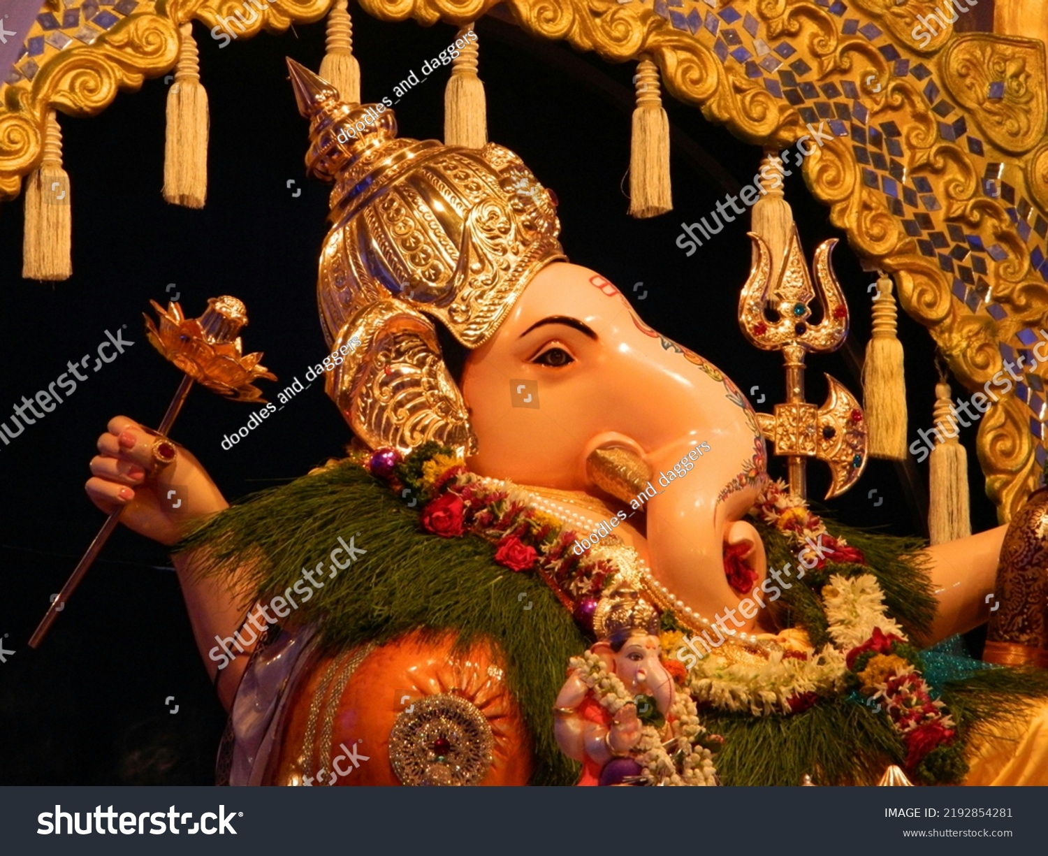 Ganpati Ganesha Famous Idol Shree Sharda Stock Photo 2192854281 ...