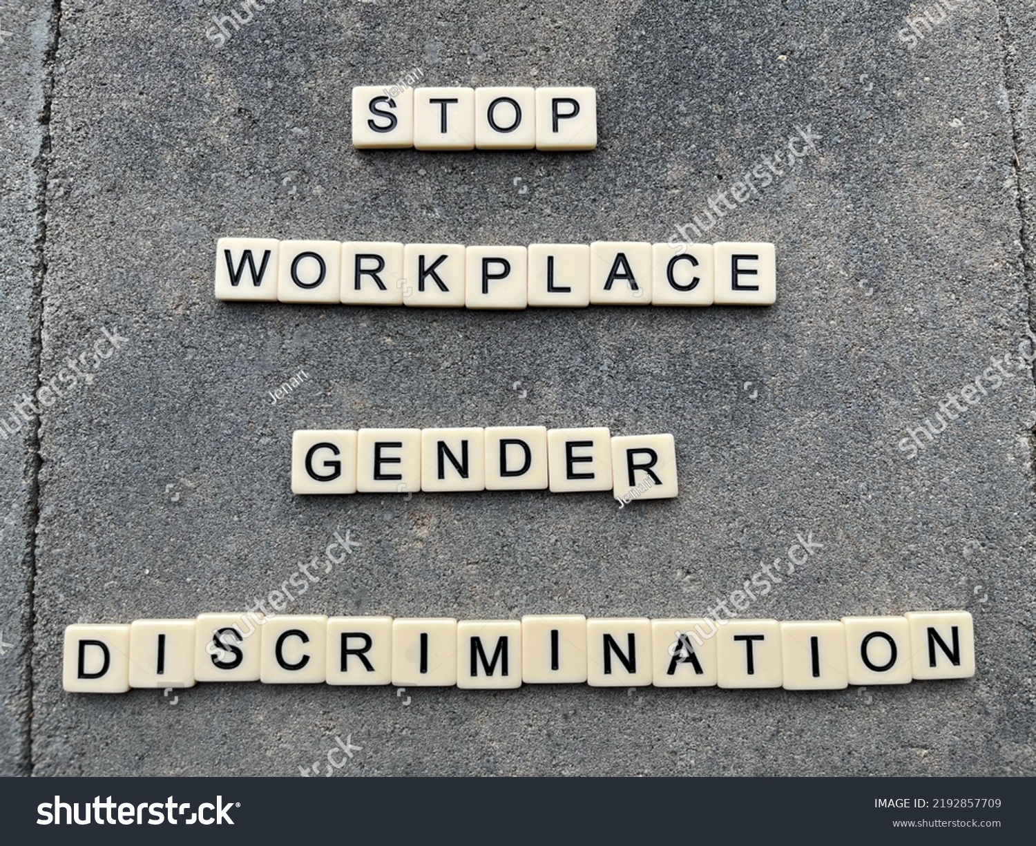 Concept Image Letters Spelling Stop Workplace Stock Photo 2192857709 ...