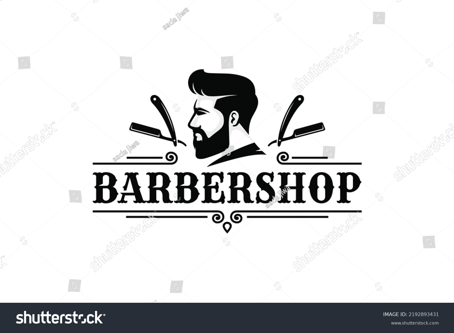 Barbershop Logo Vector Salon Logo Stock Vector (Royalty Free ...