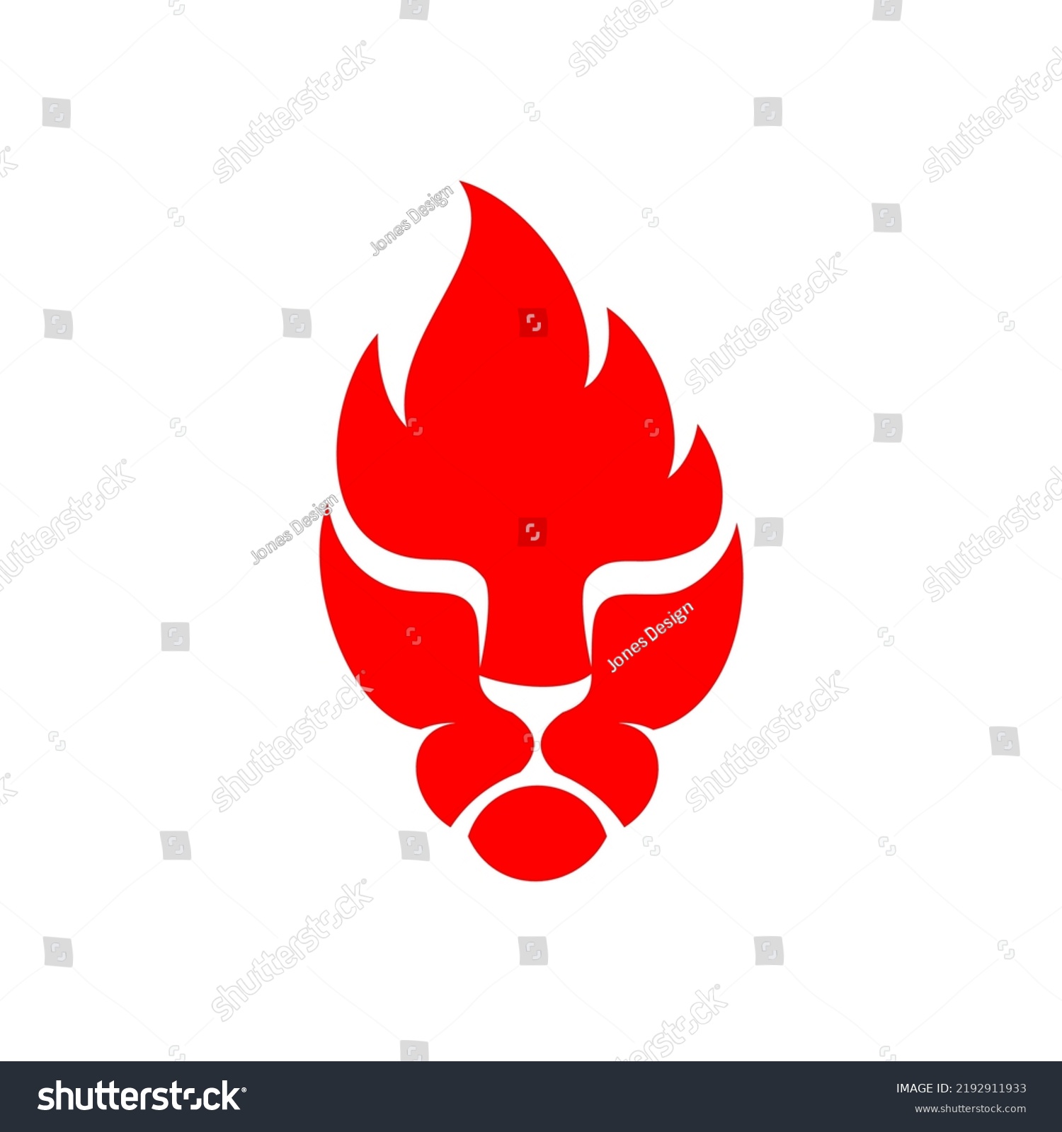 Simple Fire Lion Logo Vector Stock Vector (Royalty Free) 2192911933 ...