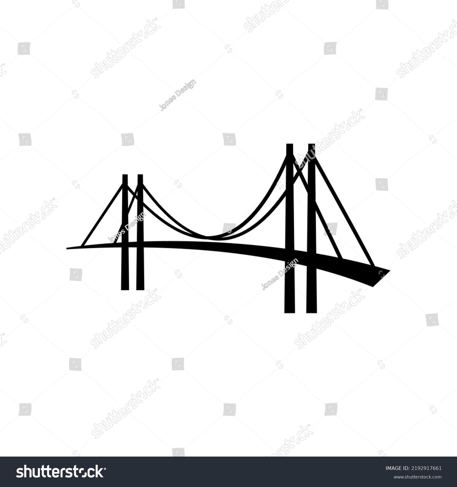 Highway Bridge Logo Vector Silhouette Stock Vector (Royalty Free ...