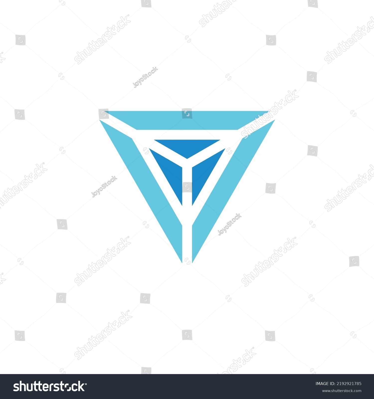 Triangle Blue Diamond Core Symbol Logo Stock Vector (Royalty Free ...