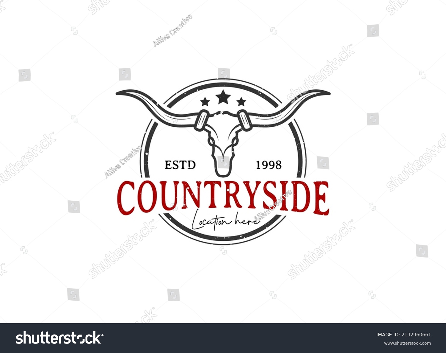 Texas Longhorn Country Western Bull Cattle Stock Vector (Royalty Free ...