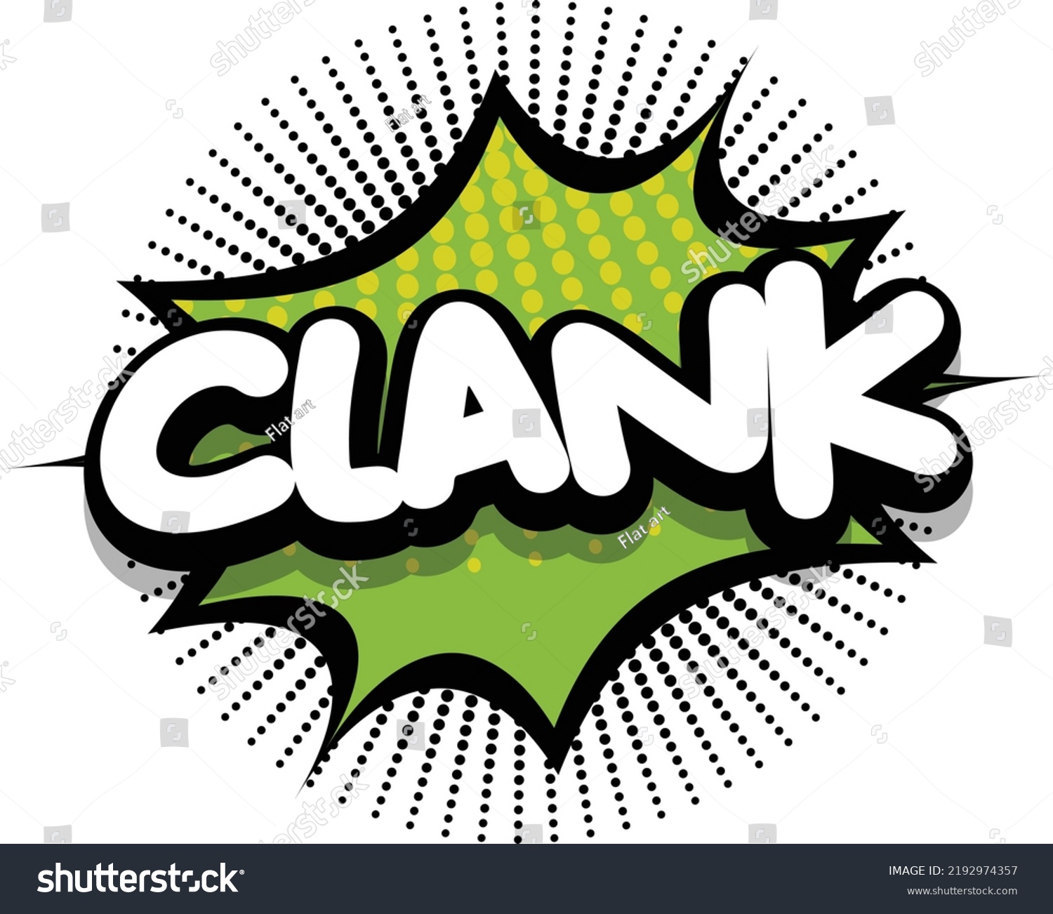 Clank Comic Book Explosion Bubble Vector Stock Vector (Royalty Free ...