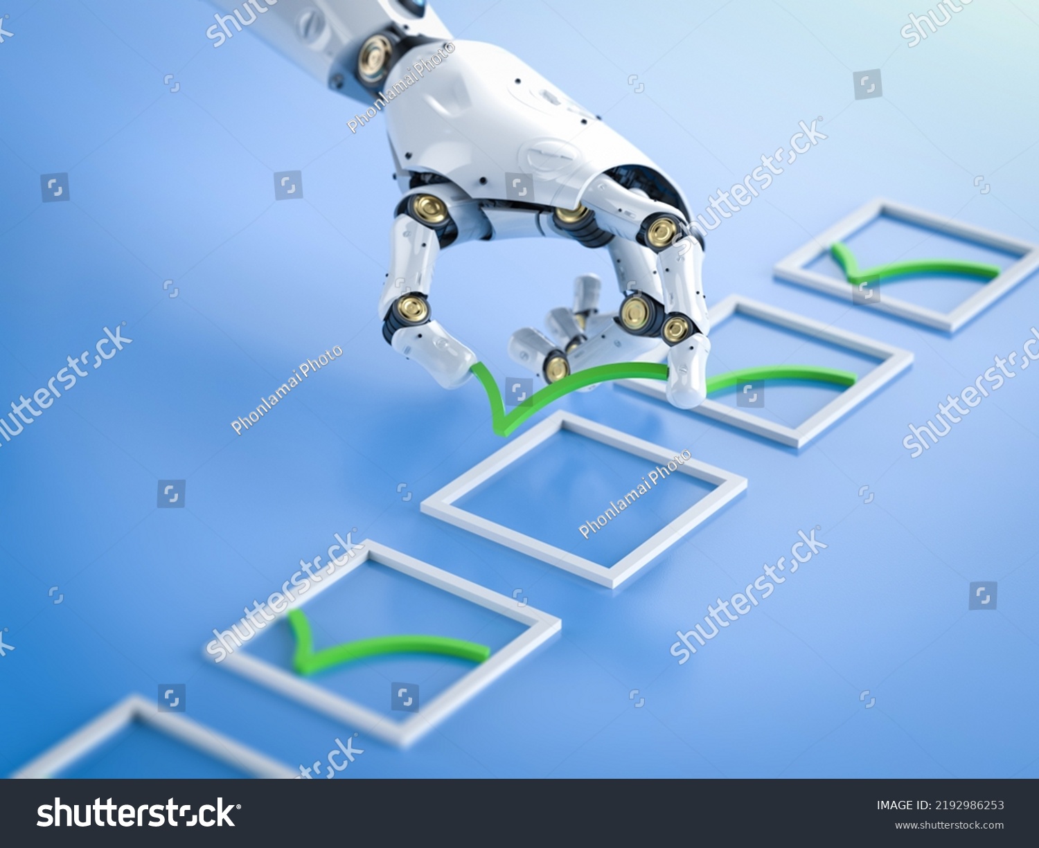 3d Rendering Artificial Intelligence Robot Hand Stock Illustration 3d Rendering Artificial Intelligence Robot Hand Stock Illustration
