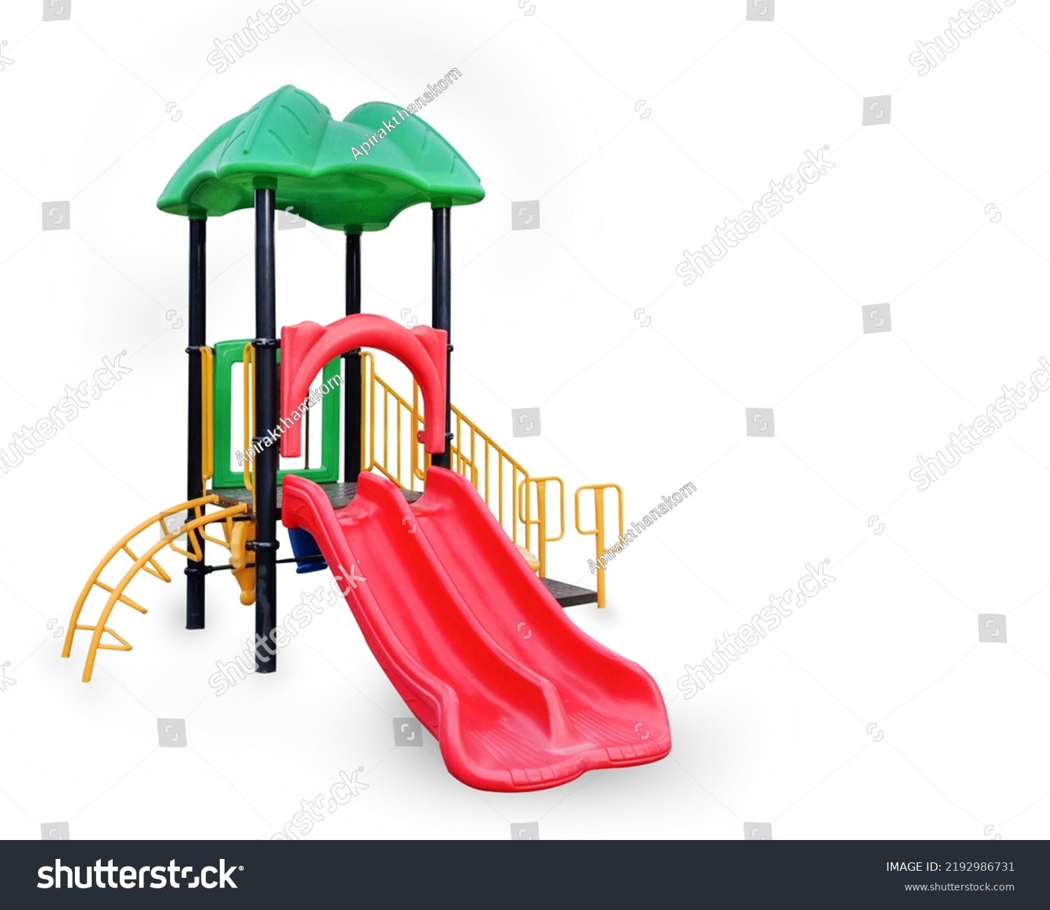 Outdoor Slide Children Playground Set Clipping Stock Photo 2192986731 ...