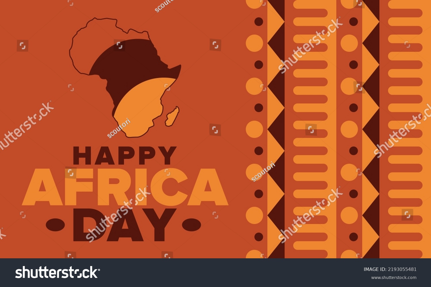 Africa Day Happy African Freedom Day Stock Vector (Royalty Free