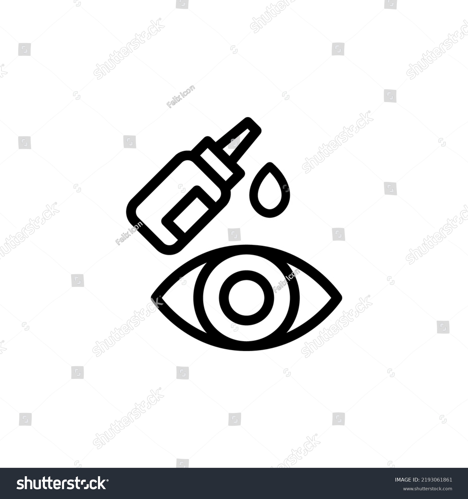 Eye Drops Outline Icon Vector Stock Vector (Royalty Free) 2193061861 ...