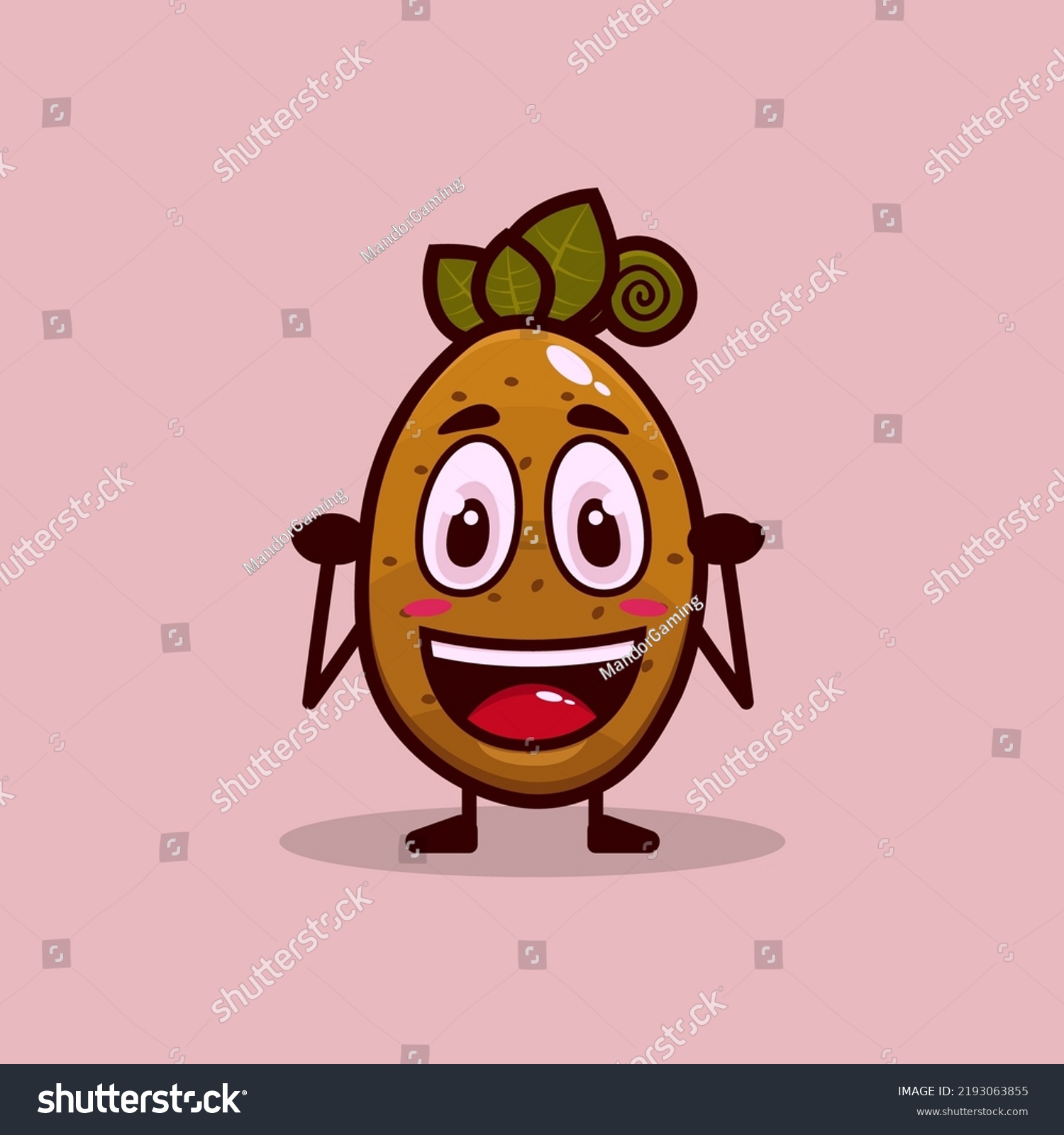 Cute Potato Cartoon Character Isolated On Stock Vector Royalty Free 2193063855 Shutterstock 7160