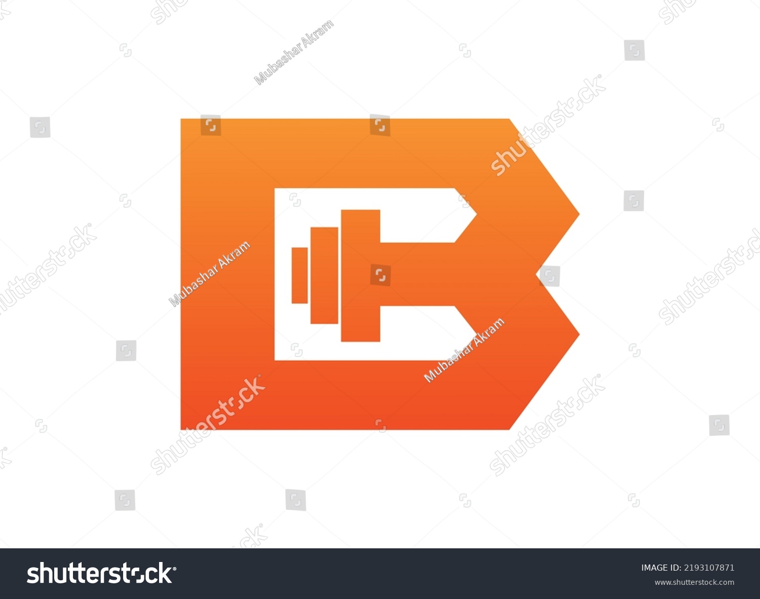 Letter B Logo Barbell Fitness Gym Stock Vector (Royalty Free ...