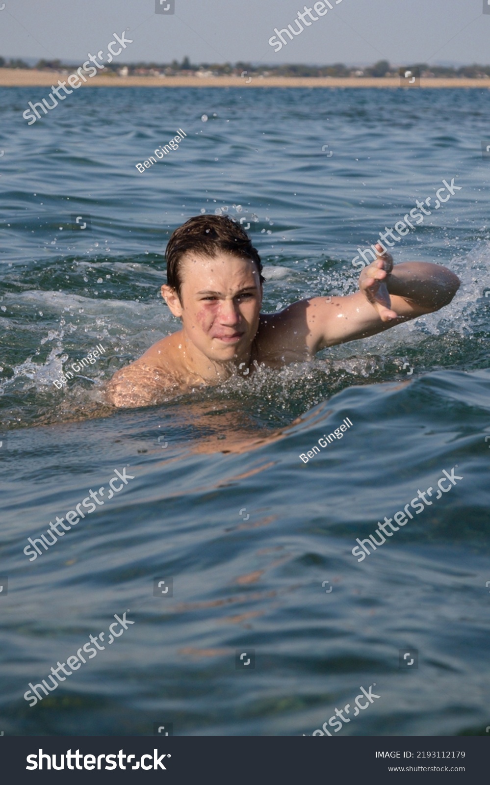 17 Year Old Teenage Boy Swimming Stock Photo 2193112179 | Shutterstock