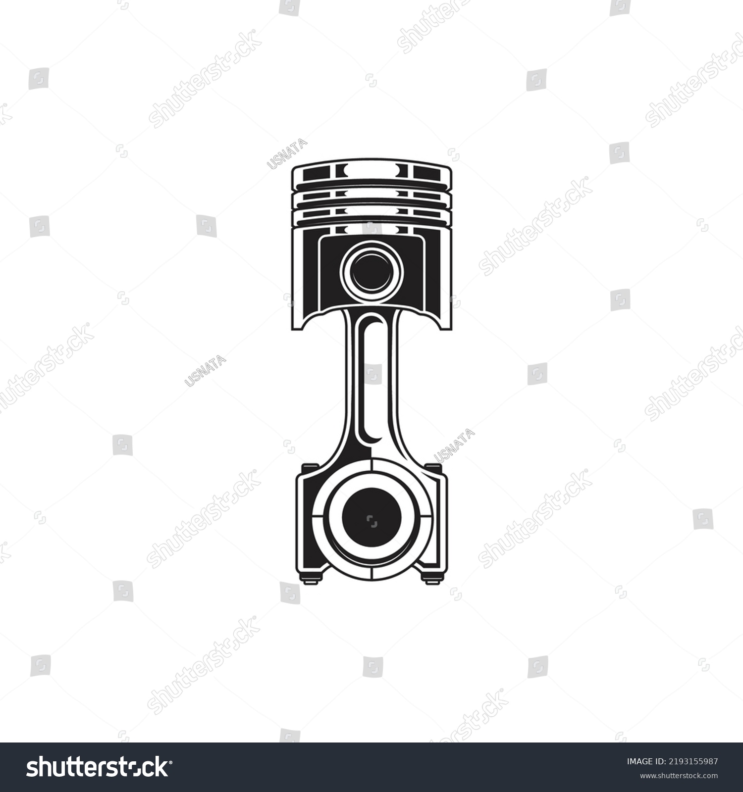 Piston Engine Vector Image Isolated Best Stock Vector (Royalty Free ...