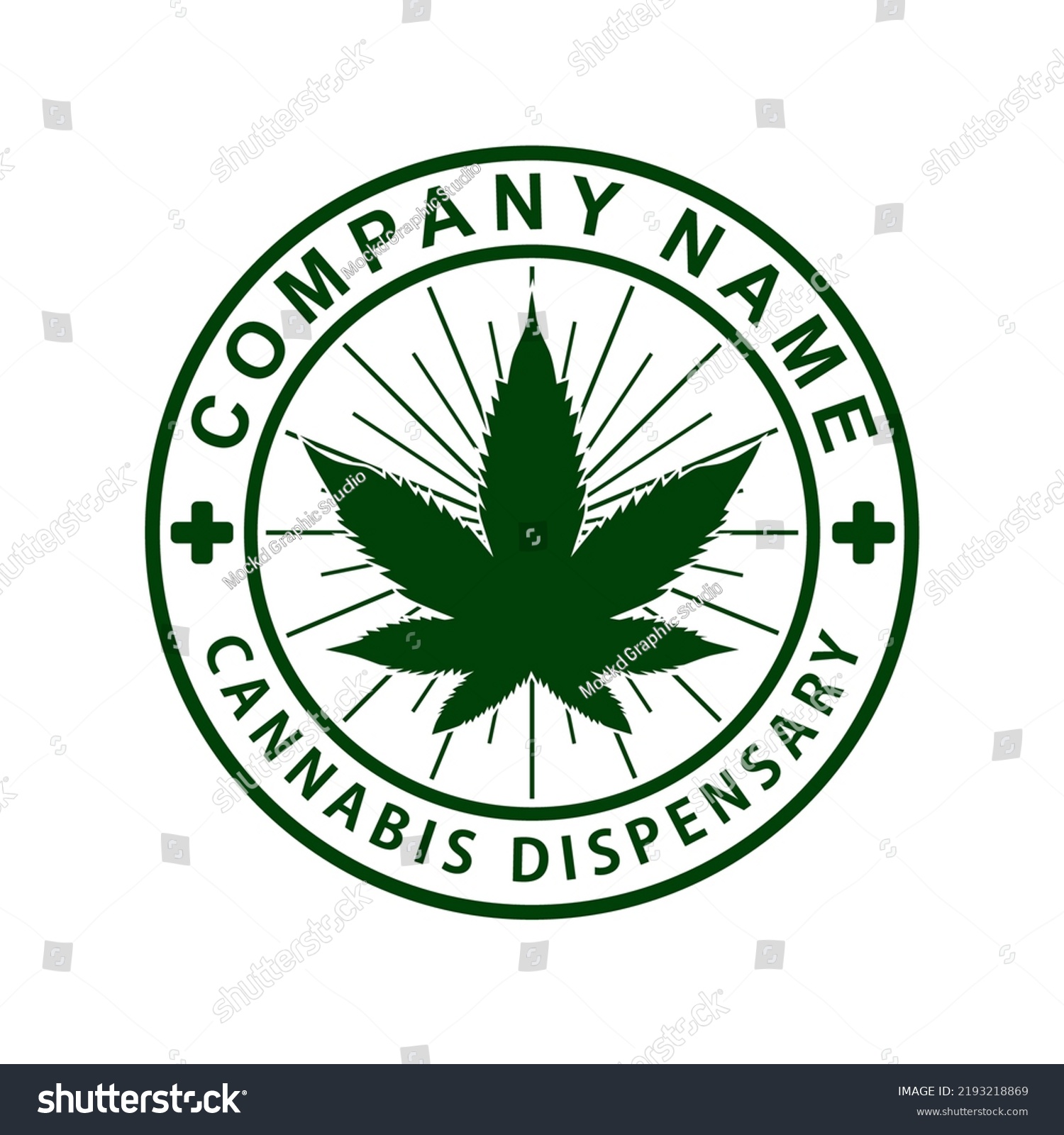 Marijuana Dispensary Logo Vector Illustration Brand Stock Vector 