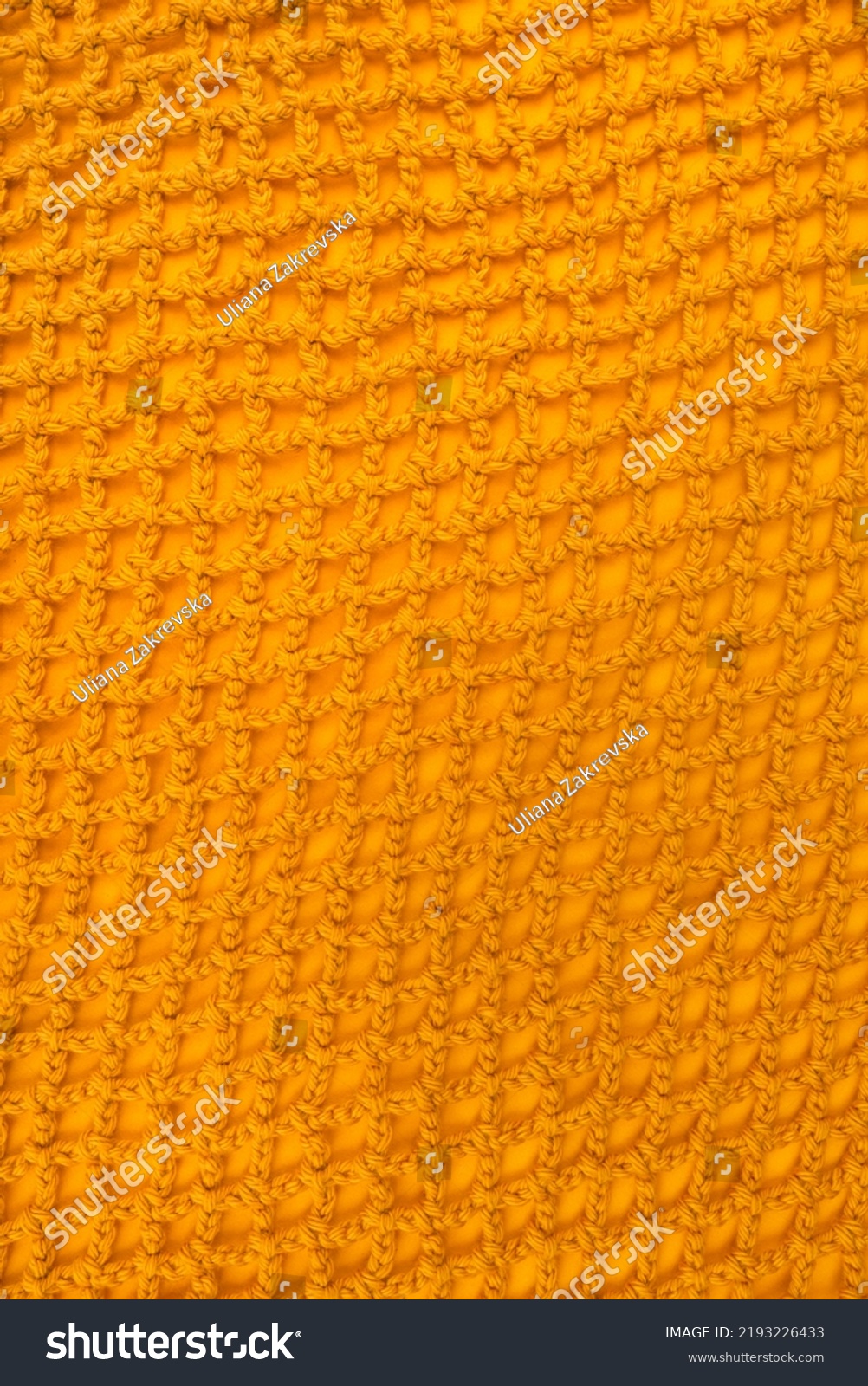 Crochet Background Yellow Color Simple Net Stock Photo 2193226433 ...