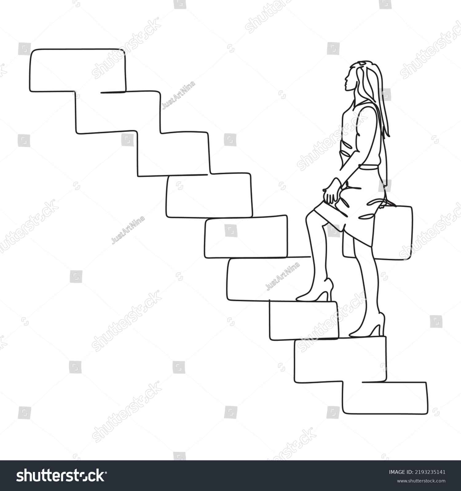 Business Man Walking Upstairs Vital Steps Stock Vector (Royalty Free ...