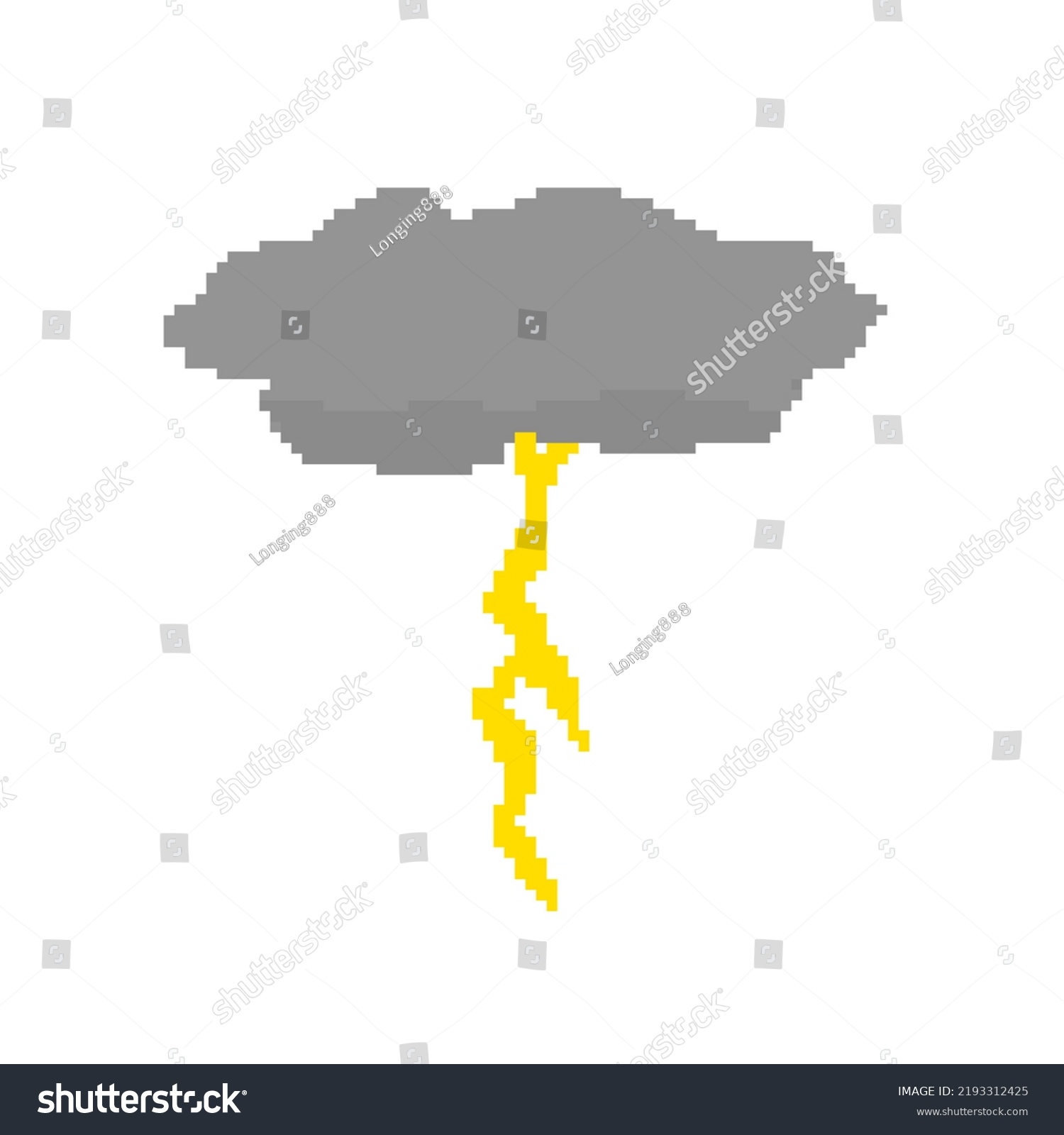 Pixel Art Illustration Thundercloud Stock Illustration 2193312425 ...