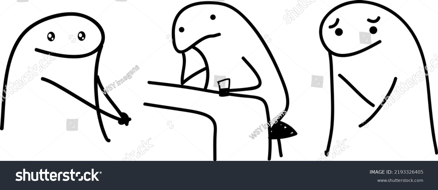 Meme Internet Flork Sad Man Alone Stock Vector (Royalty Free ...