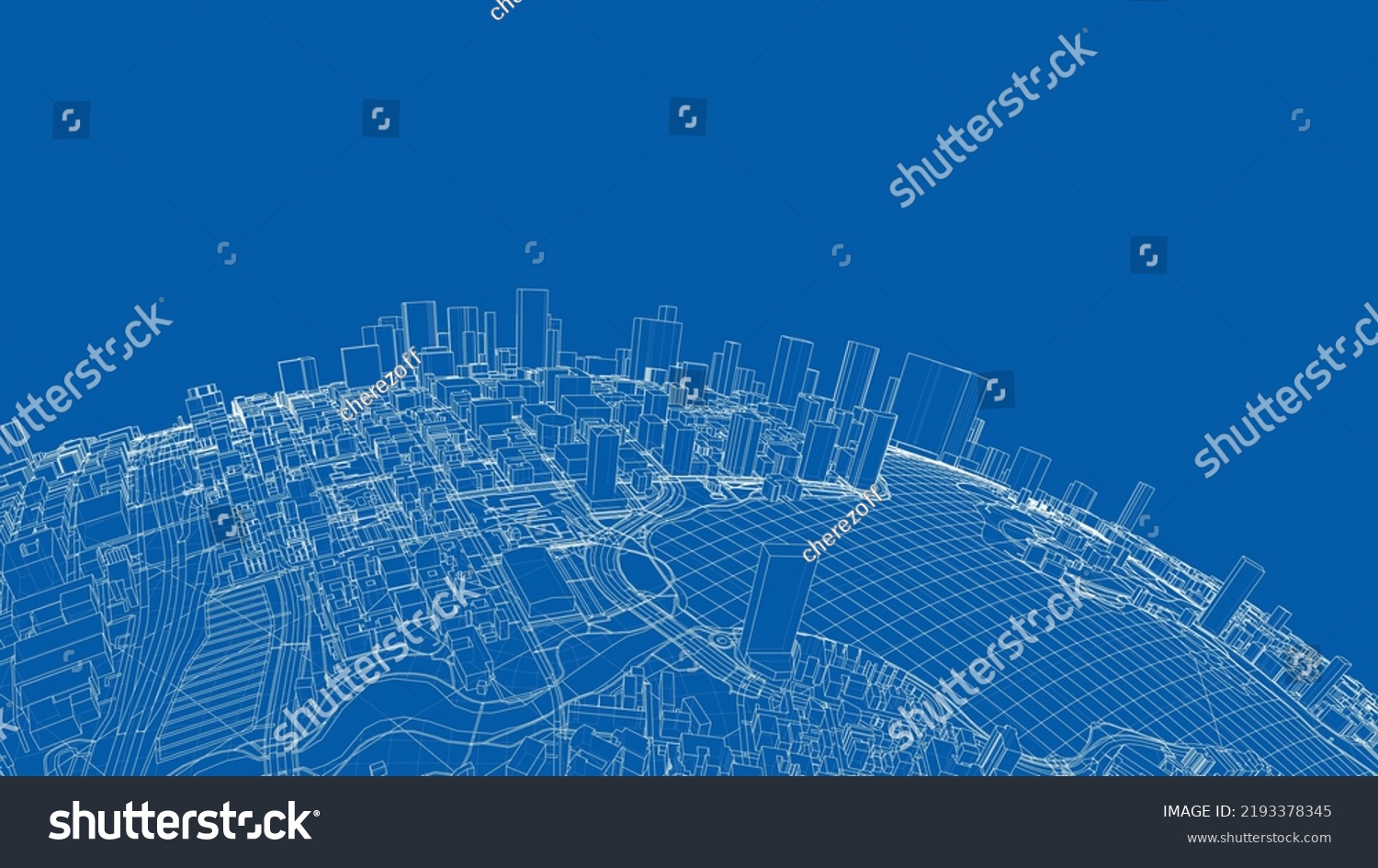 3d City Sphere Vector Rendering 3d Stock Vector (Royalty Free ...