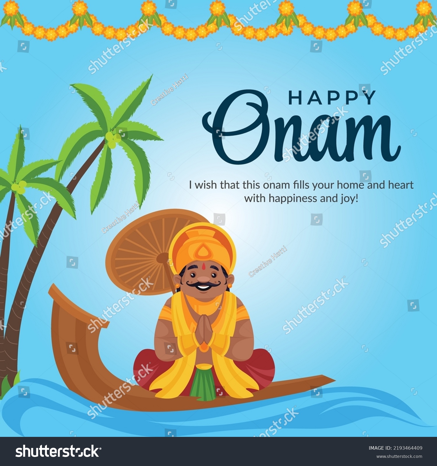 Happy Onam South Indian Kerala Festival Stock Vector Royalty Free Shutterstock