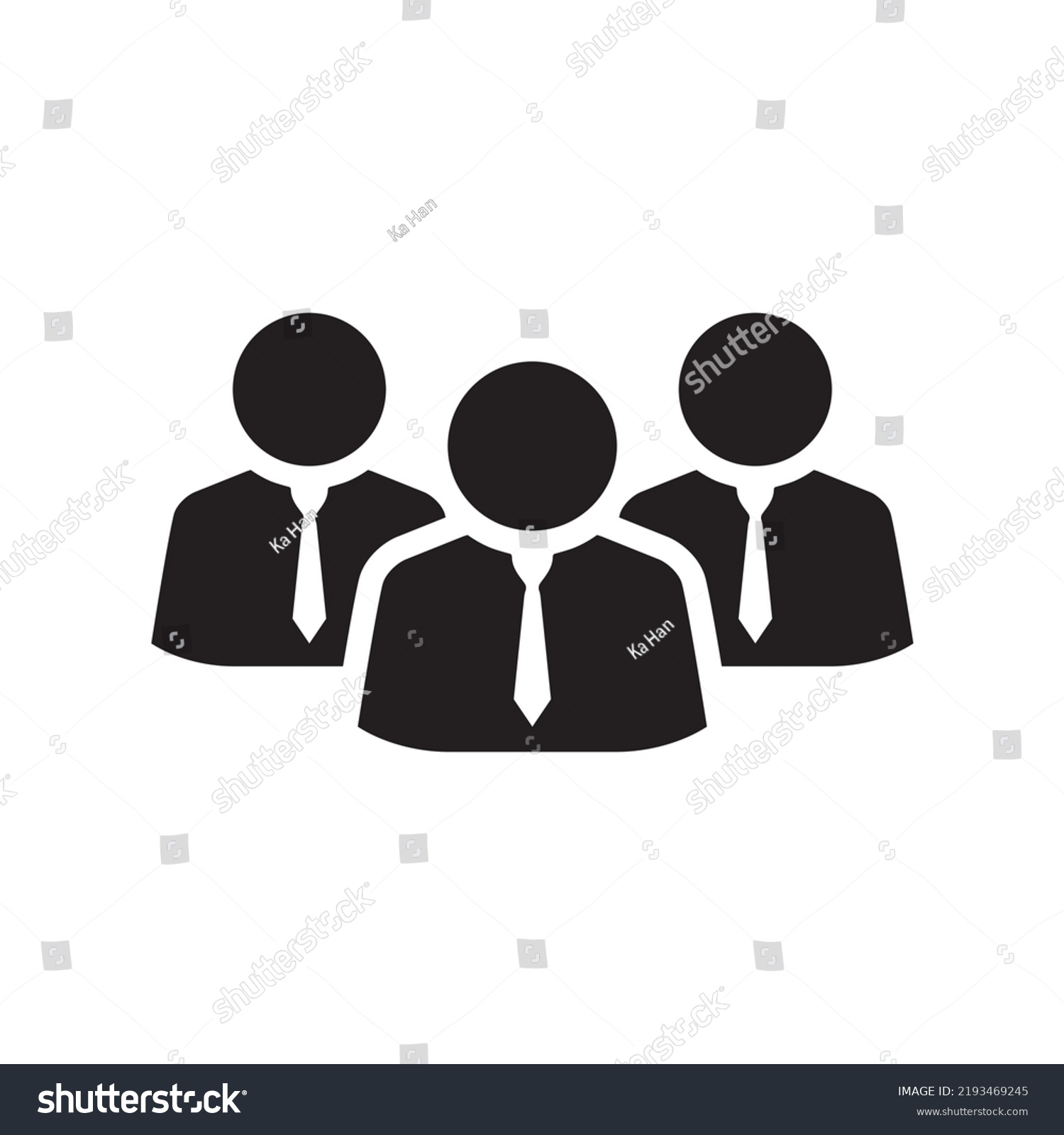 Employee Group Icon Vector Teamwork Business Stock Vector (Royalty Free ...